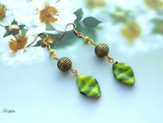 Náušnice fialové s černou (96/18)