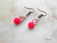 Náušnice fialové s černou (96/18)