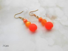 Náušnice fialové s černou (96/18)