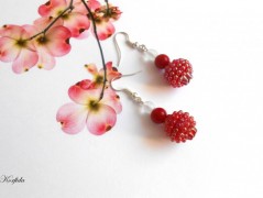 Náušnice fialové s černou (96/18)