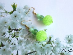 Náušnice fialové s černou (96/18)