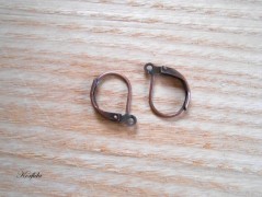 Náušnice fialové s černou (96/18)