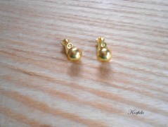 Náušnice fialové s černou (96/18)