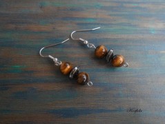 Náušnice fialové s černou (96/18)