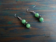 Náušnice fialové s černou (96/18)