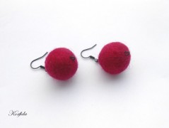 Náušnice fialové s černou (96/18)