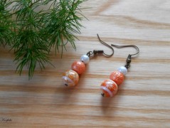 Náušnice fialové s černou (96/18)