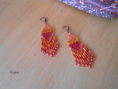 Náušnice fialové s černou (96/18)