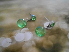 Náušnice fialové s černou (96/18)