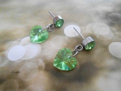 Náušnice fialové s černou (96/18)