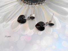 Náušnice fialové s černou (96/18)