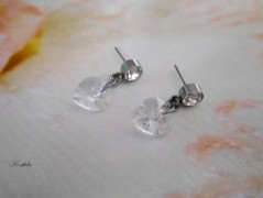 Náušnice fialové s černou (96/18)