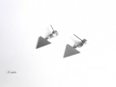 Náušnice fialové s černou (96/18)