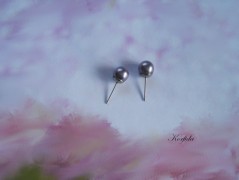 Náušnice fialové s černou (96/18)