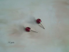 Náušnice fialové s černou (96/18)