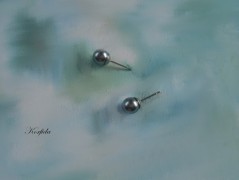 Náušnice fialové s černou (96/18)