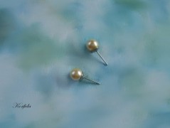 Náušnice fialové s černou (96/18)