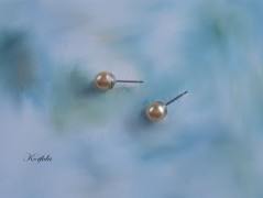 Náušnice fialové s černou (96/18)