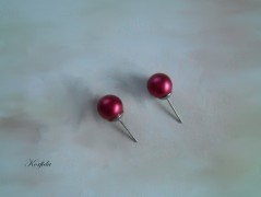 Náušnice fialové s černou (96/18)