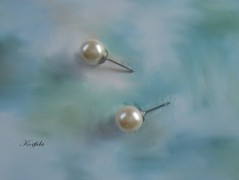 Náušnice fialové s černou (96/18)