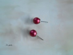 Náušnice fialové s černou (96/18)