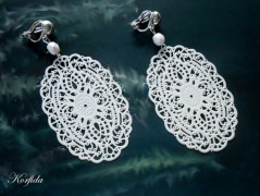 Náušnice fialové s černou (96/18)