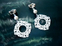 Náušnice fialové s černou (96/18)