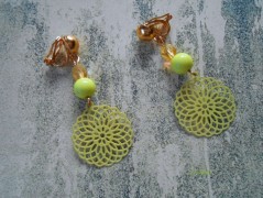 Náušnice fialové s černou (96/18)