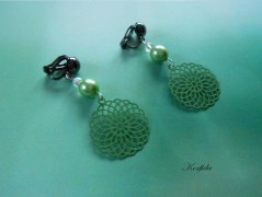 Náušnice fialové s černou (96/18)