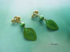 Náušnice fialové s černou (96/18)