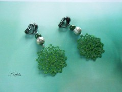 Náušnice fialové s černou (96/18)