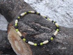 Náušnice fialové s černou (96/18)