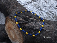 Náušnice fialové s černou (96/18)