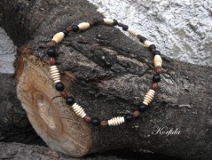 Náušnice fialové s černou (96/18)