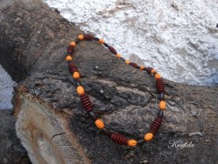 Náušnice fialové s černou (96/18)