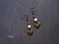 Náušnice fialové s černou (96/18)