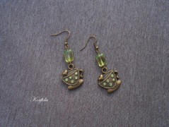 Náušnice fialové s černou (96/18)