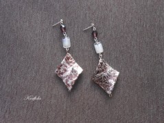 Náušnice fialové s černou (96/18)