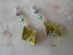 Náušnice fialové s černou (96/18)