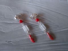 Náušnice fialové s černou (96/18)