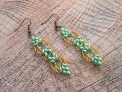 Náušnice fialové s černou (96/18)