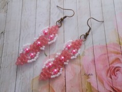 Náušnice fialové s černou (96/18)