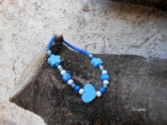 Náušnice fialové s černou (96/18)