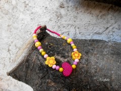 Náušnice fialové s černou (96/18)