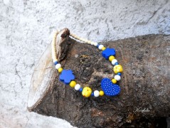 Náušnice fialové s černou (96/18)