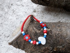 Náušnice fialové s černou (96/18)