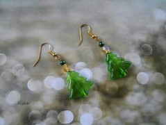 Náušnice fialové s černou (96/18)