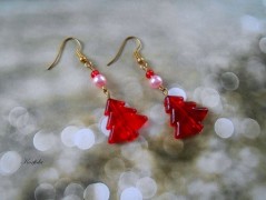 Náušnice fialové s černou (96/18)