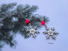 Náušnice fialové s černou (96/18)