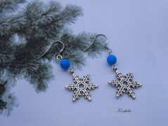 Náušnice fialové s černou (96/18)